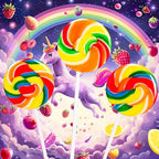 Rainbow Twisty & Swirl Lollipops 32 Pack, Unicorn Candy Swirl Lollipops Individually Wrapped Suckers, Rainbow Lollipop Candy Bulk for Birthday, Mixed Fruit Flavor