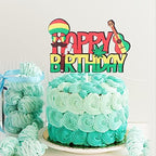 Reggae Dancehall Happy Birthday Cake Topper - Summer Hawaii Music Dance Party Cake Topper - Hawaiii Pool Decorations For Men