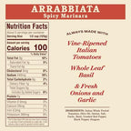 Rao's Homemade Arrabbiata Sauce, 24 oz, Tomato Sauce, Spicy, All Purpose, Keto Friendly Pasta Sauce, Premium Quality Tomatoes from Italy and Crushed Red Pepper