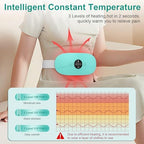 Portable Heating Pad for Period Cramps: Cordless Menstrual Heating Pad with 3 Heat Levels and 3 Massage Modes, 3s Fast Heating Gift for Women and Girl Blue