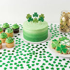 Anwyll St.Patrick's Day Confetti - 3000Pcs 3.70oz Shamrock Confetti St.Patrick's Day Party Favor Decoration Lucky Clover Irish Table Scatter Confetto for Sanit Patricks Day Decor (Green)