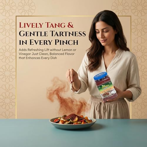 Golden Harvest Sumac Spice Powder | Non GMO, Vegan | Tangy Lemon Like Taste | Ground Sumac Spice | Perfect For Seasoning, Salads, Marinades, Mediterranean & Middle-Eastern Cuisine, 2lbs (907g)