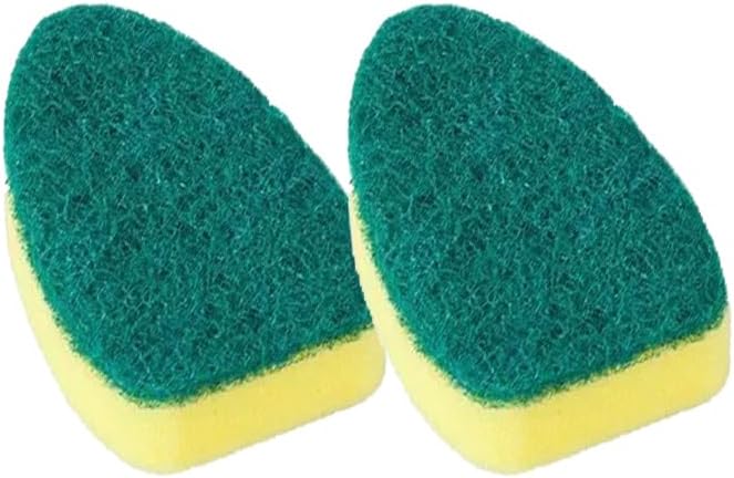 2Pcs Long Handle Automatic Liquid Filling Cleaning Brush Refillable Household Kitchen Dishwashing Brush Sponge Replacement Head,6 * 9cm (Sponge Head)
