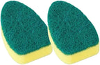 2Pcs Long Handle Automatic Liquid Filling Cleaning Brush Refillable Household Kitchen Dishwashing Brush Sponge Replacement Head,6 * 9cm (Sponge Head)
