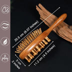 Ouliget Double Sided Sandalwood Air Bag Comb,Round Combs Teeth Gentle Scalp Massage,Gua Sha Comb Tool Suitable for Scalp Care and Hair Styling