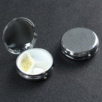 Pill Box 3 Compartment Medicine Pill Case for Pocket or Purse Mini Metal Pillcase Cute Polar Bears Pill Holder Vitamin Organizer Portable Travel Pills Container to Hold Supplements Vitamins