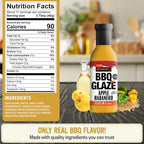 Kosmos Q Apple Habanero BBQ Glaze, Sweet and Spicy Glaze for Ribs, Pork, Chicken, or Brisket, Bold Apple Sauce with Habanero Heat, Competition-Quality BBQ Finish, American Made, 16 Oz Bottle