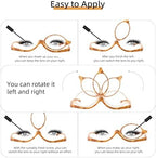 JM 2 Pairs Makeup Reading Glasses Magnifying Flip Down Cosmetic Readers for Women with Spring Hinge +1.5