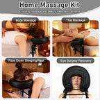 2026 Upgraded Massage Headrest for Bed, Bed Massage Head Holder with Adjustable Height and Angle, Massage Face Cradle for Mattress with Handbag, Face Down Pillow