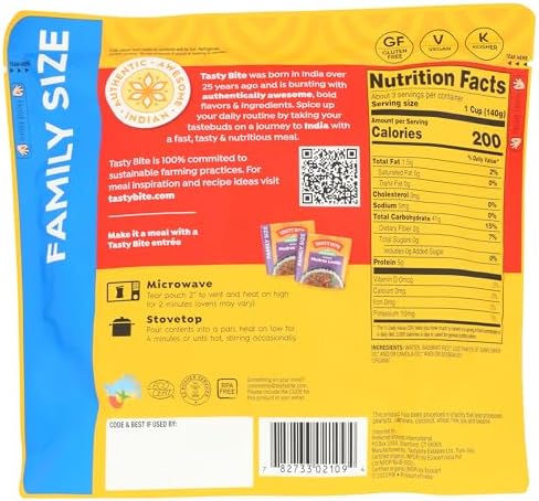 TASTYBITE Organic Family Size Basmatic Rice, 16 OZ