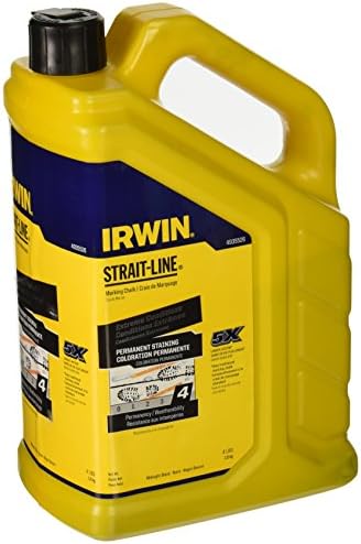 Irwin Tools IRWIN STRAIT-LINE Marking Chalk, Permanent Staining, Midnight Black, 4 lbs (4935526)