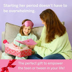 First Period Kit for Girls 9-12 - Ranked 1 for Comfortable & Organic Teen Pads - Tween Girls Trendy Stuff & Teen Girls Gifts - Biodegradable Absorbent Pads - Thoughtfully Designed for Tweens