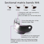 Dental Sectional Matrix System Dental Matrix Ring and Band Set, Dental Sectional Matrix Bands Ring, Dental Clip Clamp Ring, Matrix Bands for Dental Restorations.-3.5mm50pcs