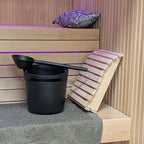 Harvia HELMI, Sauna Bucket & Ladle Sets (Black)