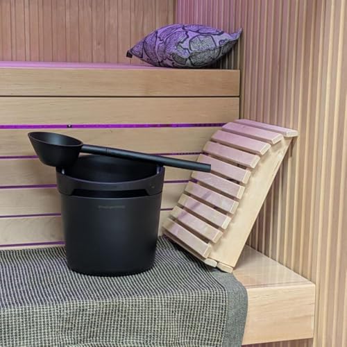 Harvia HELMI, Sauna Bucket & Ladle Sets (Black)