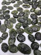 10-13g Green Moldavite Czech Meteorite Impact Glass Natural Rough Stone Crystal Energy Stone 1pc, 11223S1BOTTON (Size : 6-9g)