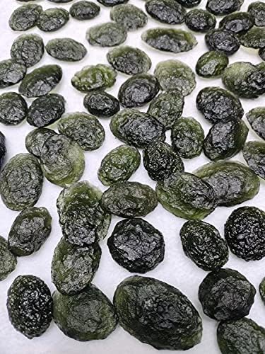 10-13g Green Moldavite Czech Meteorite Impact Glass Natural Rough Stone Crystal Energy Stone 1pc, 11223S1BOTTON (Size : 6-9g)