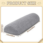 Sintuff Recliner Leg Rest Cushion Sofa Footrest Pillow with Cover Half Moon Bolster Pillow Under Knee Pillow for Sleeping On Back Alleviating Pain, 19.7 x 8 x 3.5 Inch (Dark Gray)