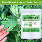 Dried Mugwort Leaves, 7.0oz(200g), Natural Artemisia Vulgaris Herbal Loose Leaves, 100% Natural Mugwort Loose Leaf Tea, No GMO