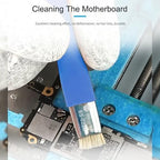 DIYPHONE 2Pcs Double Head ESD Safe Brush, Anti-Static Phone Motherboard PCB Cleaning Brush for Mobile Phone PC Repair Electronic Components Circuit Board IC Clean Remove Glue Tools,Blue