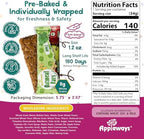 Appleways Apple Oatmeal Bars, 1.2 oz, 216 Count - Individually Wrapped, Whole Grain Soft Baked Oat Snack Bars, Healthy and Nut-Free Breakfast Bar Snacks for On the Go, Made in USA (16.2 lbs Total)