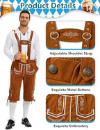Mens Oktoberfest Costume Outfits Adult Bavarian Funny Halloween Costumes Set for Beer Festival Party