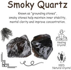 2Pcs Smoky Quartz 1.8-2.2" Large Natural Crystal Raw Healing Crystals Stones Rough Natural Smoky Quartz Crystal Rocks for Polishing Wrapping Wicca & Reiki Cabbing DIY Wire Decoration Gifts