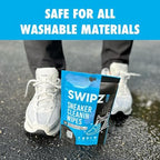 SWIPZ Sneaker Cleaner Wipes – Instant Shoe Cleaner for White Sneakers, Rubber Soles & Leather | Sneaker Eraser Wipes for Nike, Adidas, Air Jordan & More | 12 Travel Packs