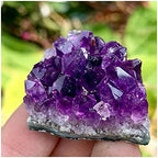 Health & Household Natural Amethyst Geode Quartz Cluster Crystal Specimen Restoration of 70-80g (Size : 70-80g)