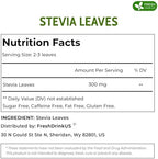 FreshDrinkUS, Premium 300+ Natural Stevia Leaves, Whole Dried Leaves, 100% Pure Stevia Dried Leaves, Zero Calorie Sweetener, No Additives, No Caffeine, Vegan