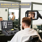 Yueieoun Professional Barber Case with Barber Clipper Tray Organizer, 6 Adjustable Clipper Slots & 8 Shear Holders, Portable Barber Carrying Case for Hair Tools & Supplies with Combo Locks