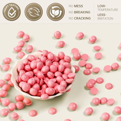 Lifestance Brazilian Bikini Wax Beads | Rose | 300g Hard Wax for Hair Removal on Face, Body, Legs - Pearl Beads for Waxing Warmers