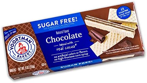 Voortman Sugar Free Chocolate Wafers (6, 9oz packs) - Variety Pack - Chocolate Chip (1, 8oz pack)- Made with Real Cocoa Chocolate - 7 Items Total