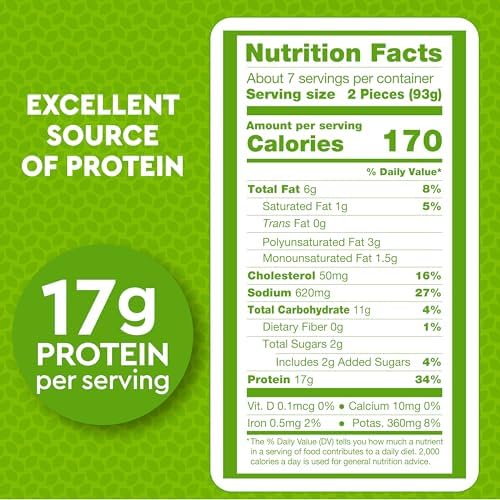 Just Bare Lightly Breaded Chicken Breast Strips | Fully Cooked | 16G Protein |Frozen | 1.50 LB