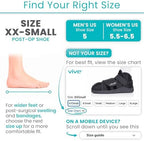 Vive Closed Post Op Shoe - Fracture Medical Walking Shoes for Women & Men - Orthopedic Recovery Shoe Brace - Foot Boot for Injured Feet and Broken Toe