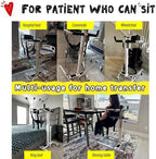 doudouX Electric Patient Lift Transfer Chair for Home Use, Portable Patient Lift for Car Transfer, with Universal/Toilet Sling, Adjustable Height, 350LBs Capacity