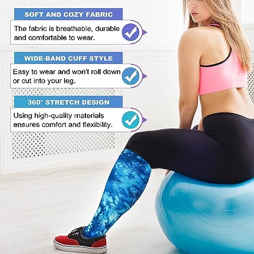 LEVSOX Plus Size Compression Socks for Women Men Wide Calf Extra Large 15-20 mmHg Knee High Sock for Nurses Pregnant Travel