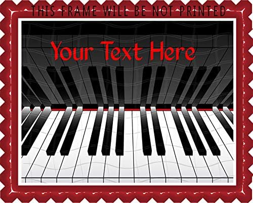 Piano keys (Nr2) - Edible Cake Topper - 7.5" x 10" (1/4 sheet) rectangular