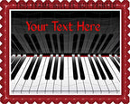 Piano keys (Nr2) - Edible Cake Topper - 7.5" x 10" (1/4 sheet) rectangular