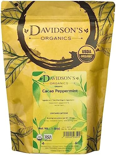 Davidson's Organics, Cacao Peppermint, Loose Leaf Cacao, 16-Ounce Bag