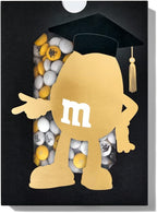 M&M’S WORLD Graduation Character Gift Box - Chocolate Gift Box with Graduation-Themed Icons Printed on Chocolate Candies
