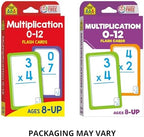 School Zone Multiplication 0-12 Flash Cards: 56 Math Cards, 3rd Grade, 4th Grade, Elementary Math, Multiplication Facts, Common Core, Ages 8+, Packaging May Vary