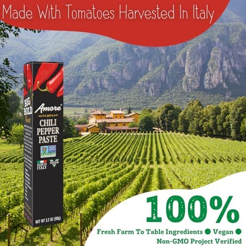 Amore All Natural Chili Pepper Paste, 3.2 Ounce Tube