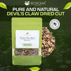 Biokoma Devil's Claw Root Dried Cut 3.55 oz Harpagophytum Procumbens Herb Loose Herbal Tea Joint Mobility Natural Support Comfort Resealable Pouch Pure No Preservatives Non GMO Caffeine-Free Kosher