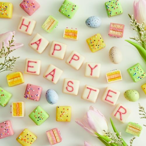 The Swiss Colony Mini Easter Petits Fours: A Delightful Cake Assortment of Decadent Petits Fours Layer Cakes, and Gourmet Easter Treats - A Gift of 36 (.25 oz. each) for Your Easter Basket
