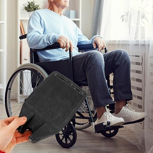 Replacement Wheelchair Footrest Pad: Heavy Duty Wheelchair Footplate for Elderly Easy Install - Footrest Pedal