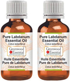 Greenwood Essential Pure Labdanum Essential Oil (Cistus ladaniferus) Steam Distilled (Pack of Two) 15ml X 2 (1 oz)