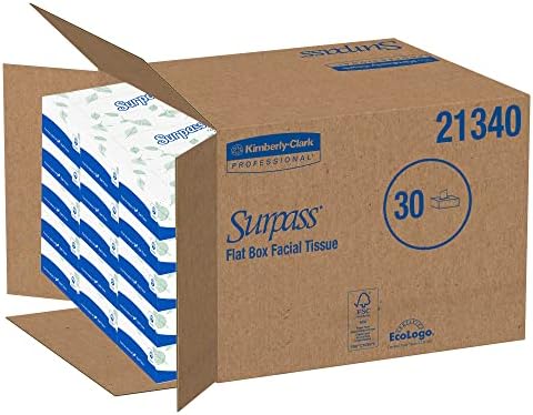 Surpass® 2-Ply Facial Tissue, Unscented, 100 Tissues Per Box, Case of 30 Boxes