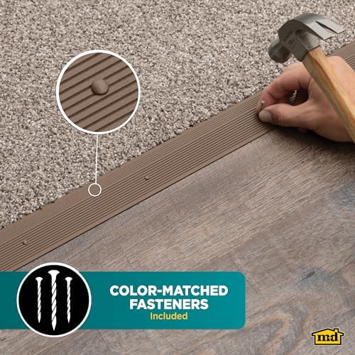 M-D Building Products 43394 2 in. X 72 in. Golden Bronze Aluminum Carpet Trim w/Screw Nails