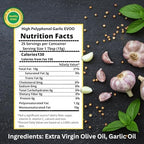 M.G. PAPPAS High Polyphenol Rich Garlic Infused Olive Oil - Extra Virgin Olive Oil - Over 500mg/kg - Cold Pressed & Unfiltered - High Hydroxytyrosol Greek Olive Oil - Award Winning